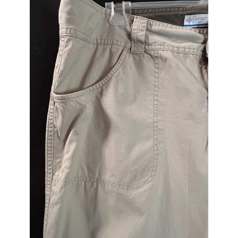 Columbia Sportswear 14 Regular Khaki 100% Cotton Hiking Casual Outdoor Pants - Picture 2 of 9